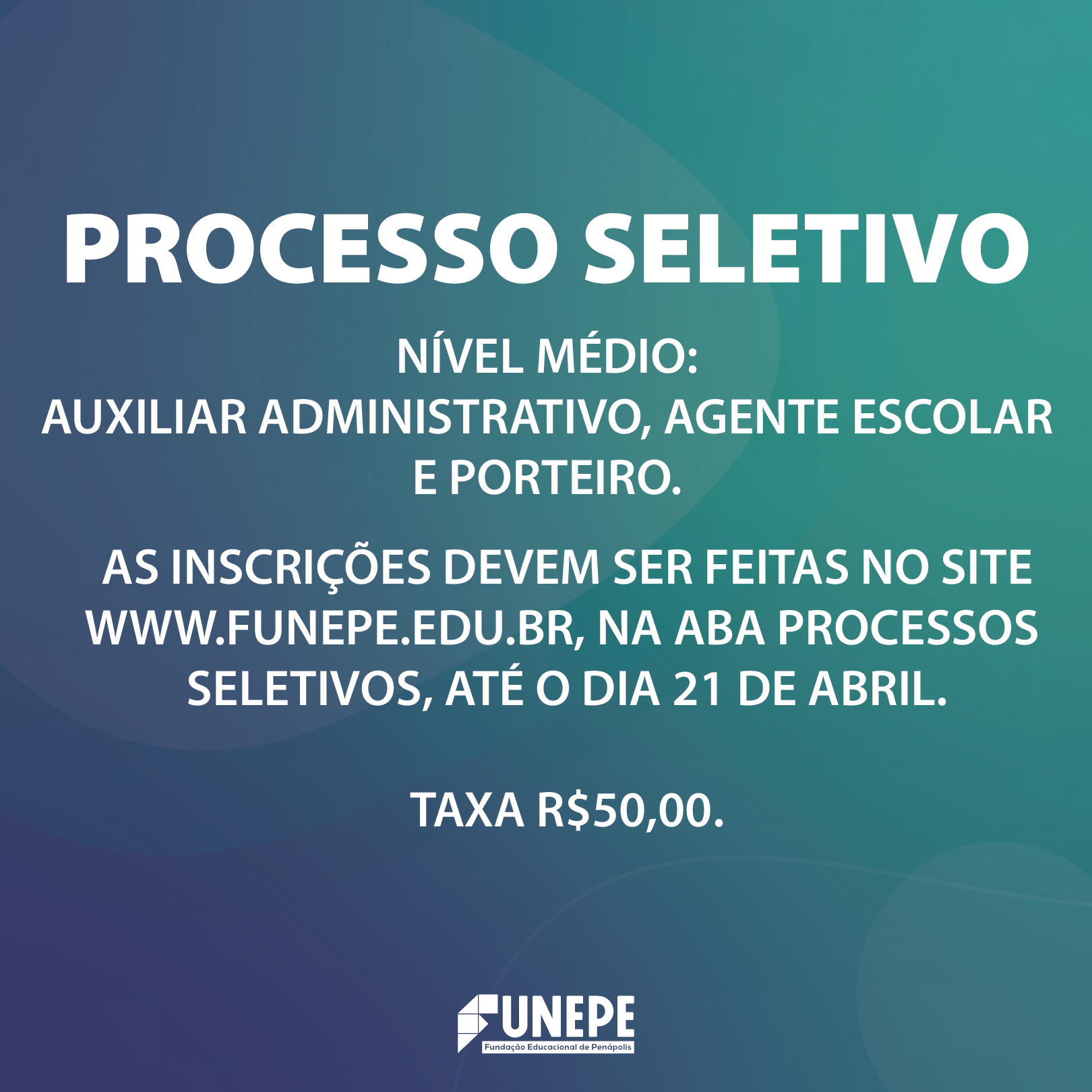 Imagem da notícia FUNEPE Realiza Processo Seletivo para Diversos Cargos