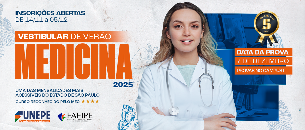 FUNEPE abre inscrições para o Vestibular de Verão Medicina 2025