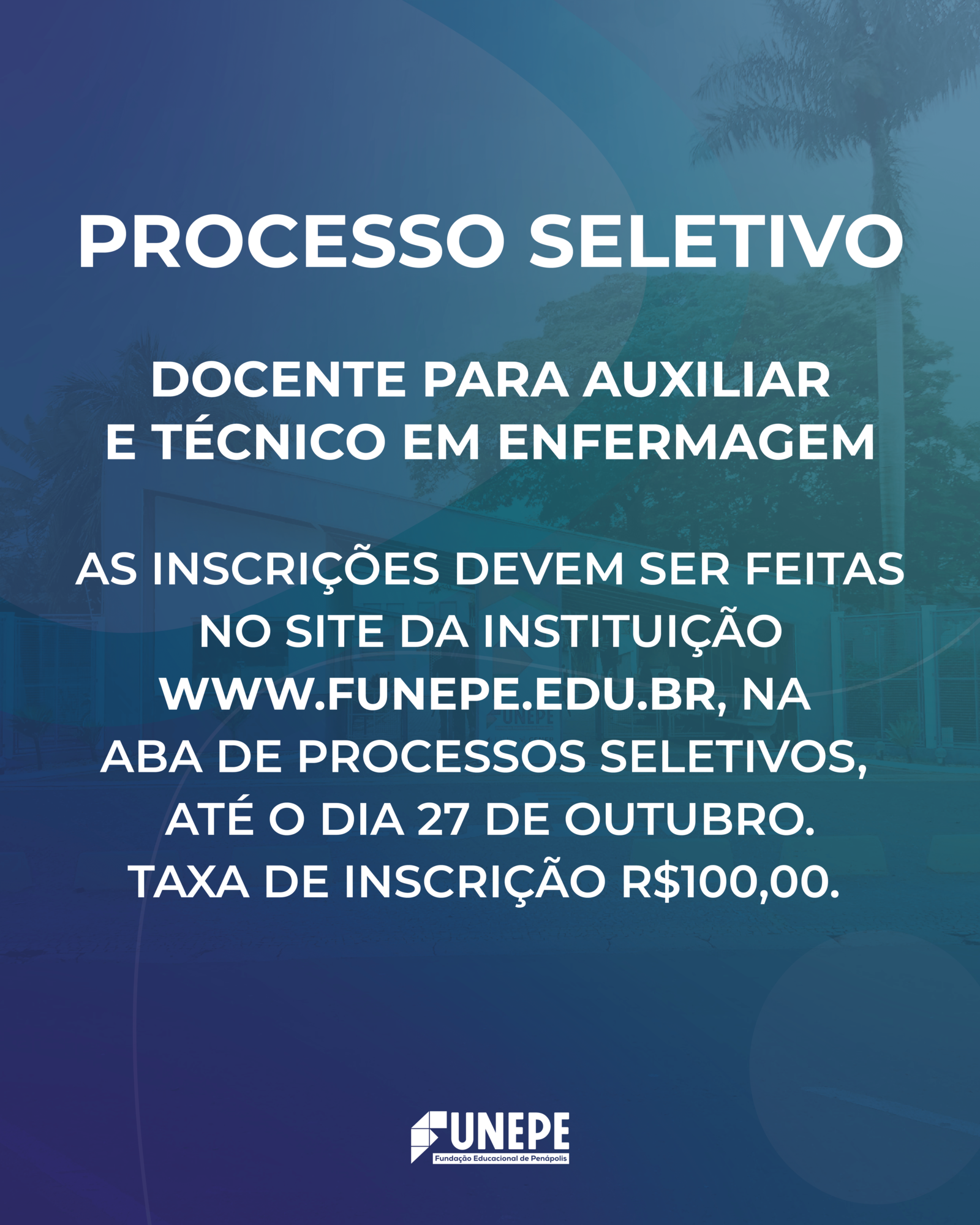 Processo Seletivo para contratação docente para o curso Técnico em Enfermagem 