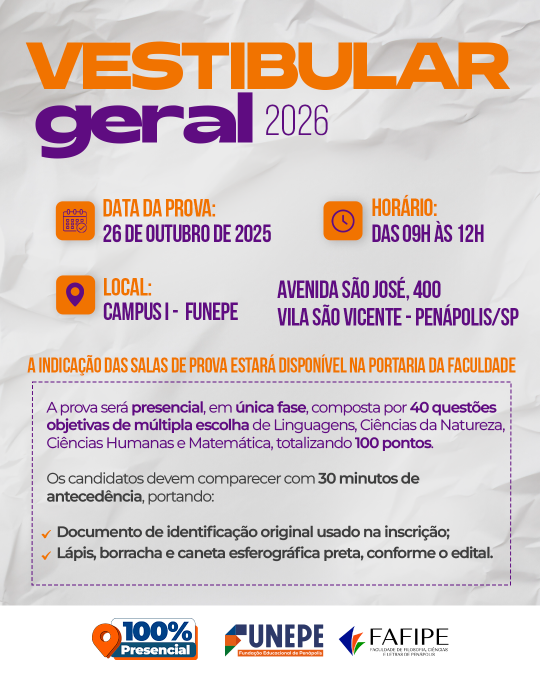 Informativo Vestibular 2026