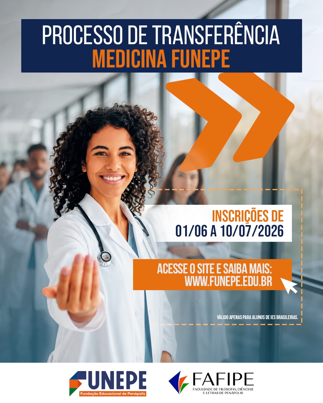 2026: FUNEPE abre Processo de Transferência Externa para o curso de Medicina 