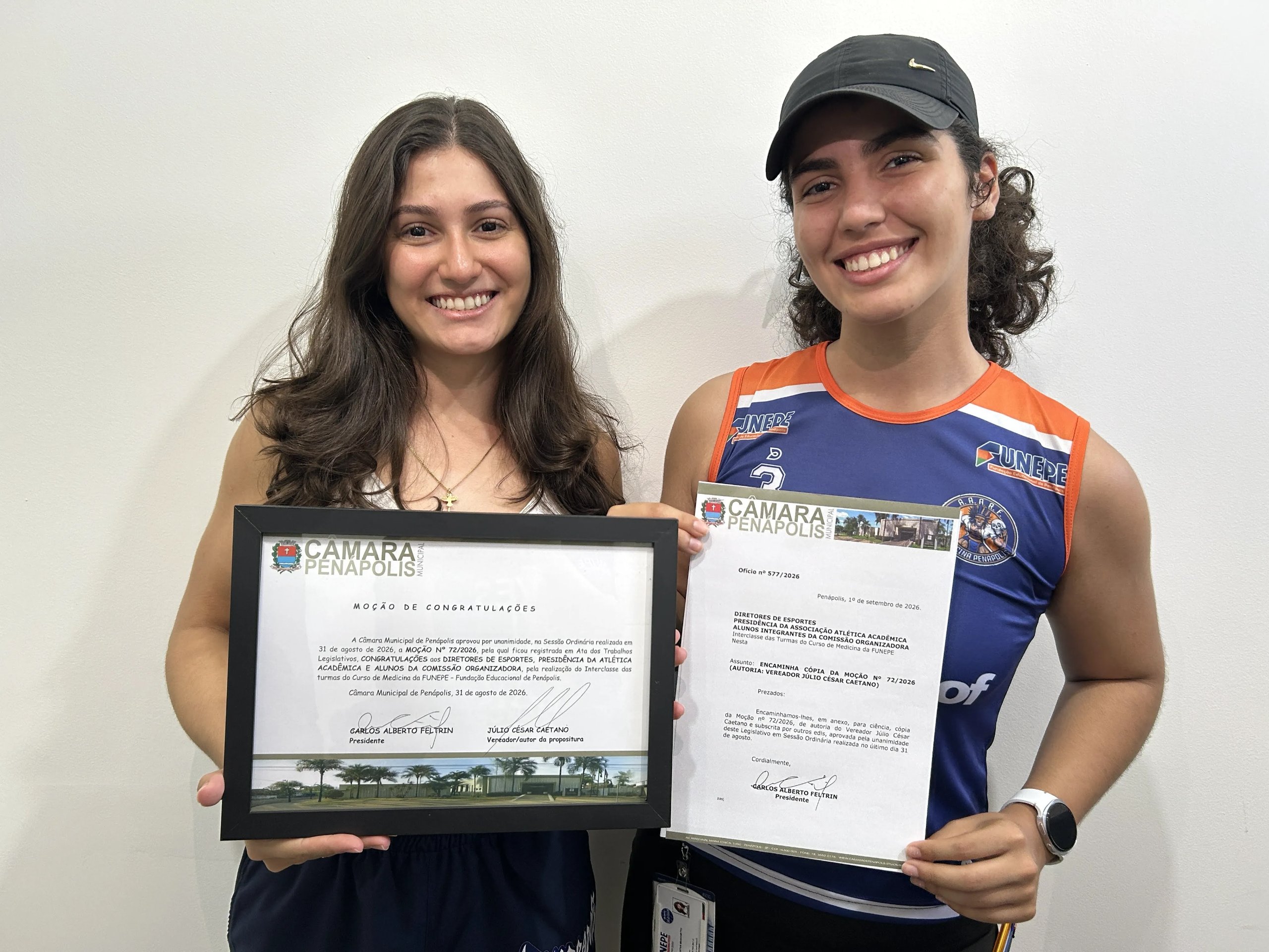 Atlética de Medicina da FUNEPE recebe Moção de Congratulações da Câmara Municipal de Penápolis