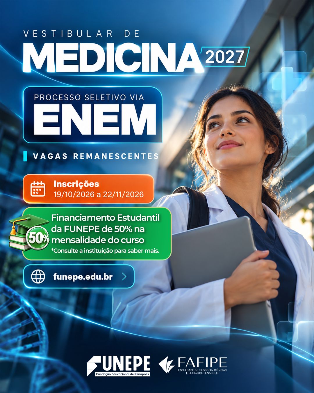 Novos Processos seletivos para Medicina 2027 com inscrições até 22 de novembro